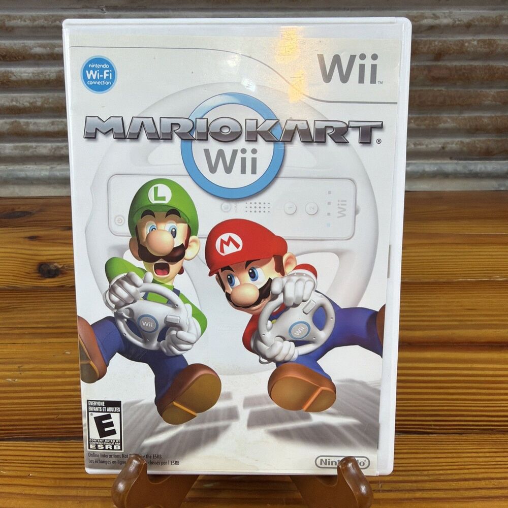 Nintendo Wii Game Mario Kart Wii Complete With Manual Tested-Resurfaced